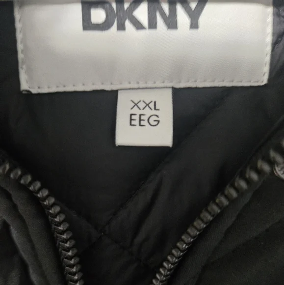 DKNY Quilted Black Jacket/Coat Womens Size XXL - Picture 3 of 8